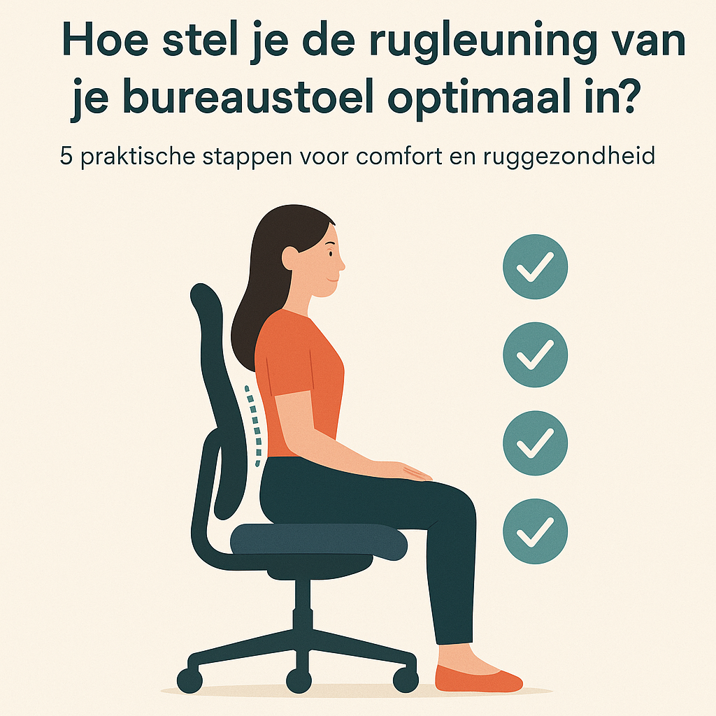 Hoe stel je de rugleuning van je bureaustoel optimaal in?