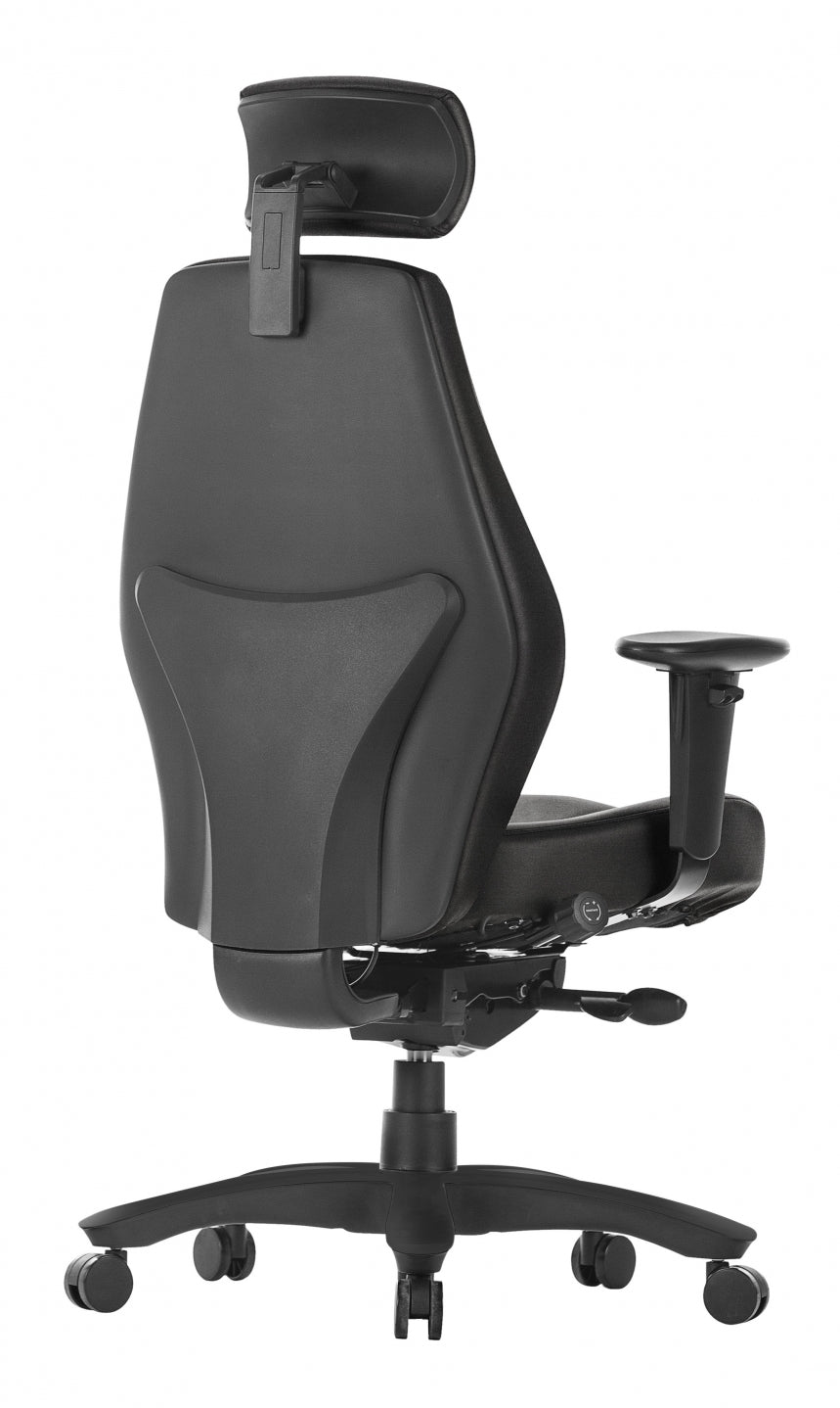 Manhattan Beta XL Leder - Ergonomische 24-uurs Bureaustoel 200 kg