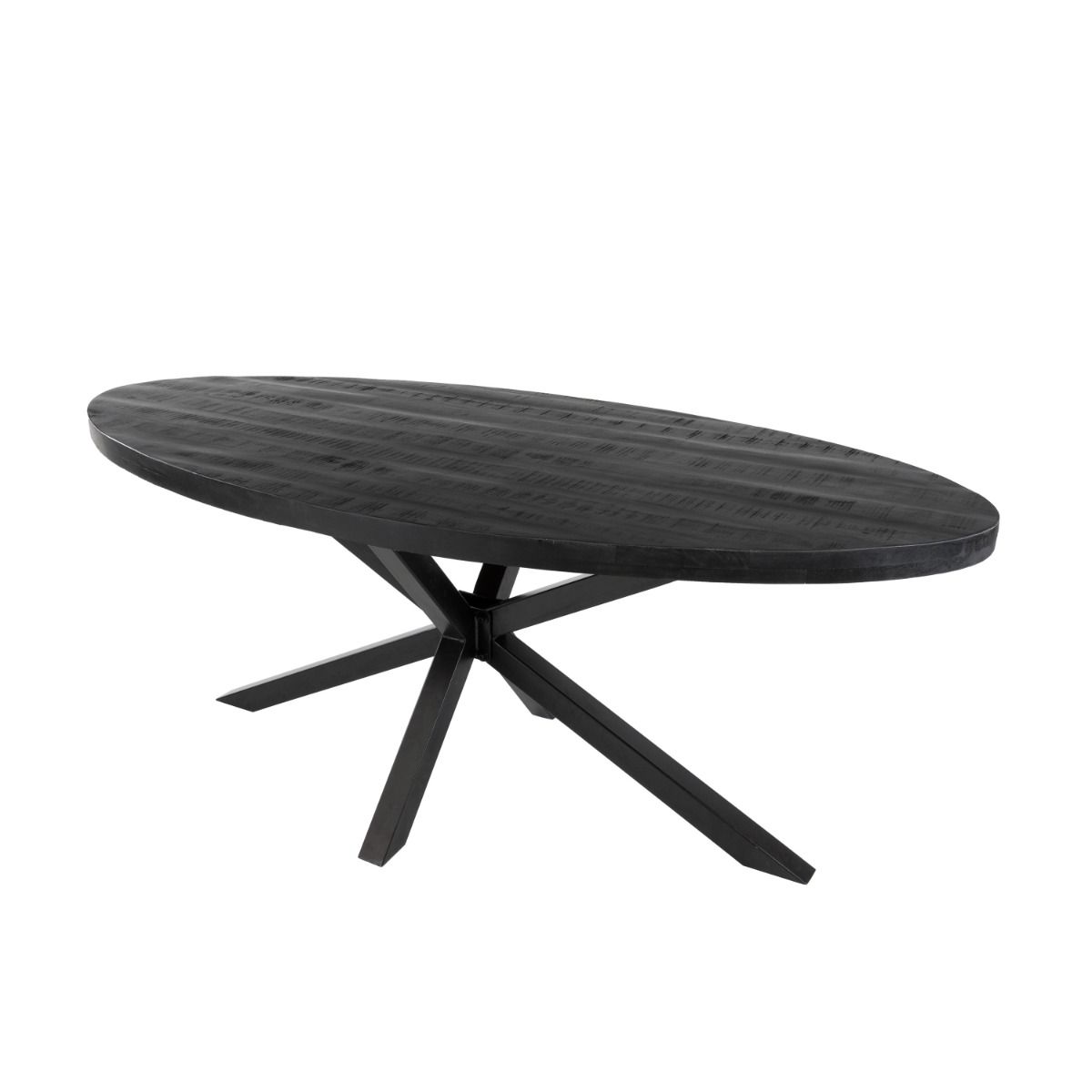 Kick Dax Eetkamertafel - Vergadertafel - Ovaal 180 cm - Zwart - Kick Collection - Eetkamertafel- Workliving