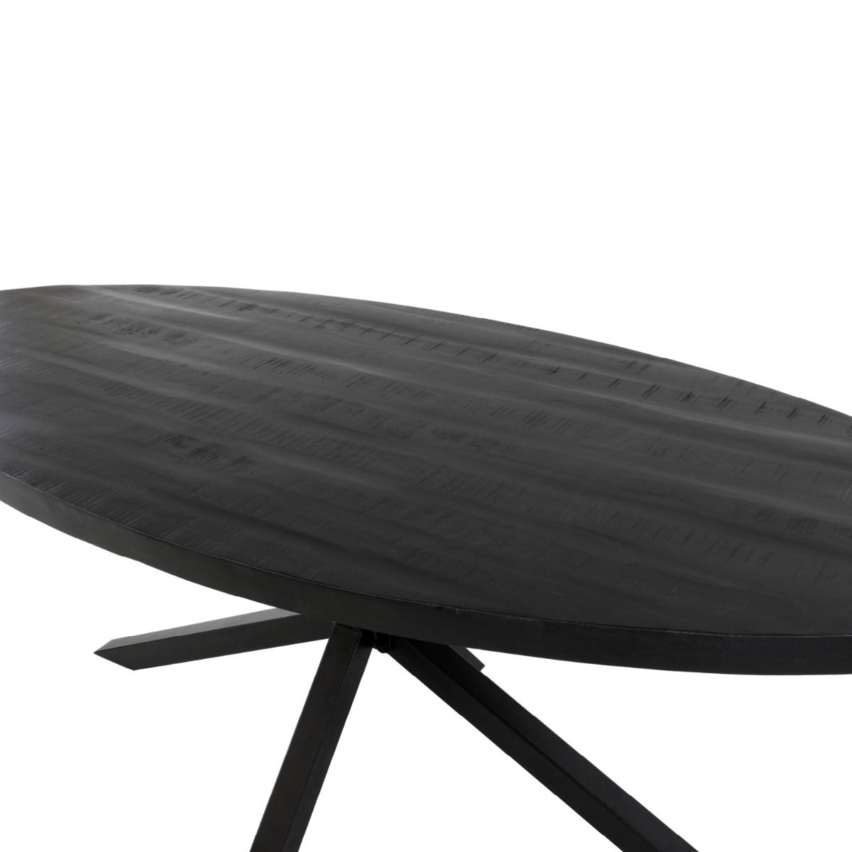 Kick Dax Eetkamertafel - Vergadertafel - Ovaal 180 cm - Zwart - Kick Collection - Eetkamertafel- Workliving