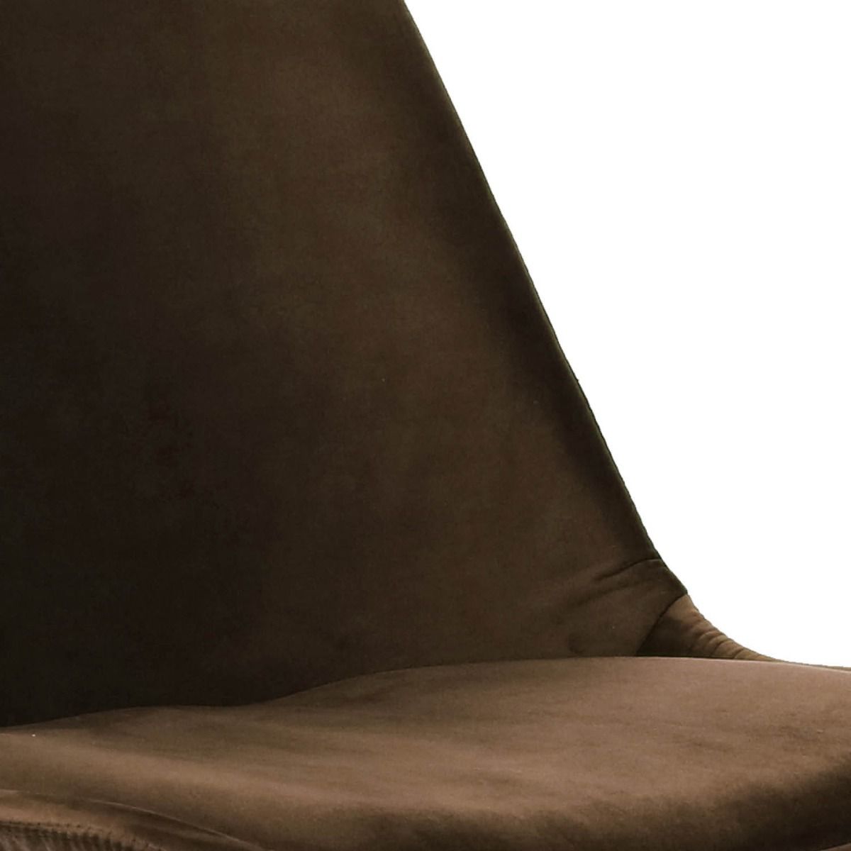 Cadre noir en velours de siège de seau de coup de pied - Brown Coffee