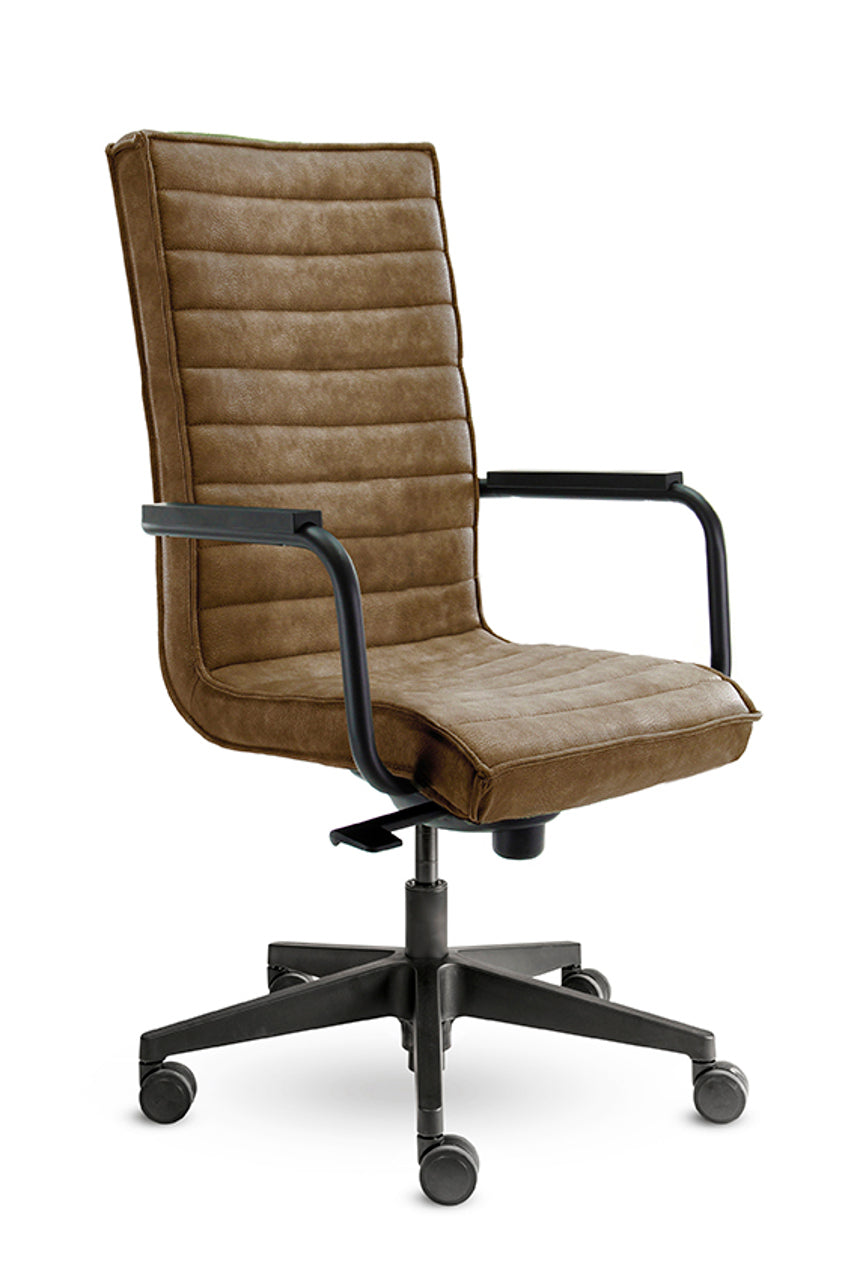 Workliving Thuishaven XL Bureaustoel - Vegan Leer Cognac