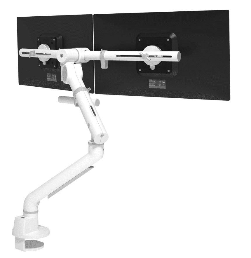 Dataflex - Viewgo Pro Monitorarm - 2 Monitoren - Wit - Bureau 640 - Dataflex - Monitorarmen met 2 armen- Workliving