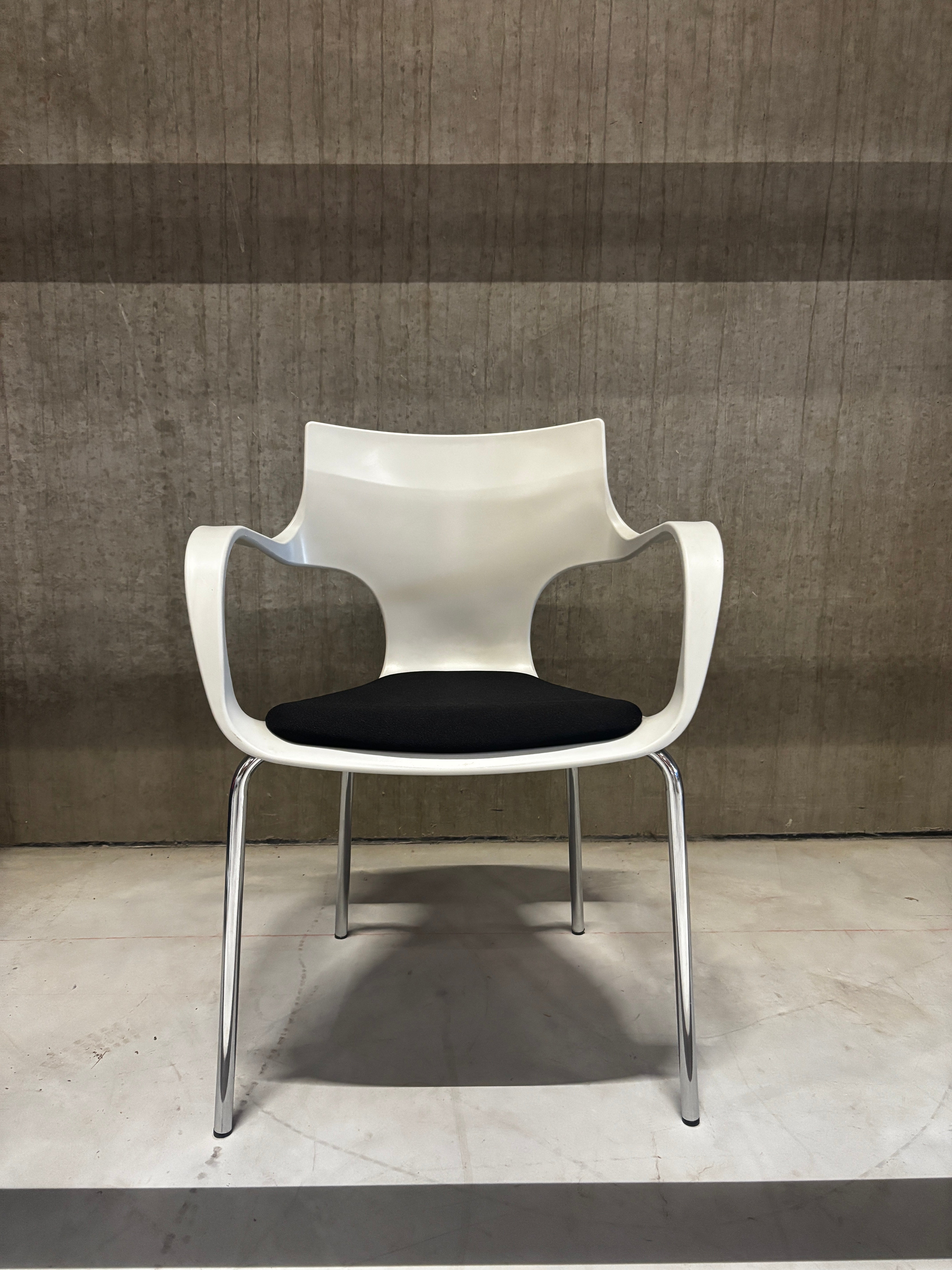 Sample Sale - Workliving Jim Stoel - Wit - Aluminium Onderstel