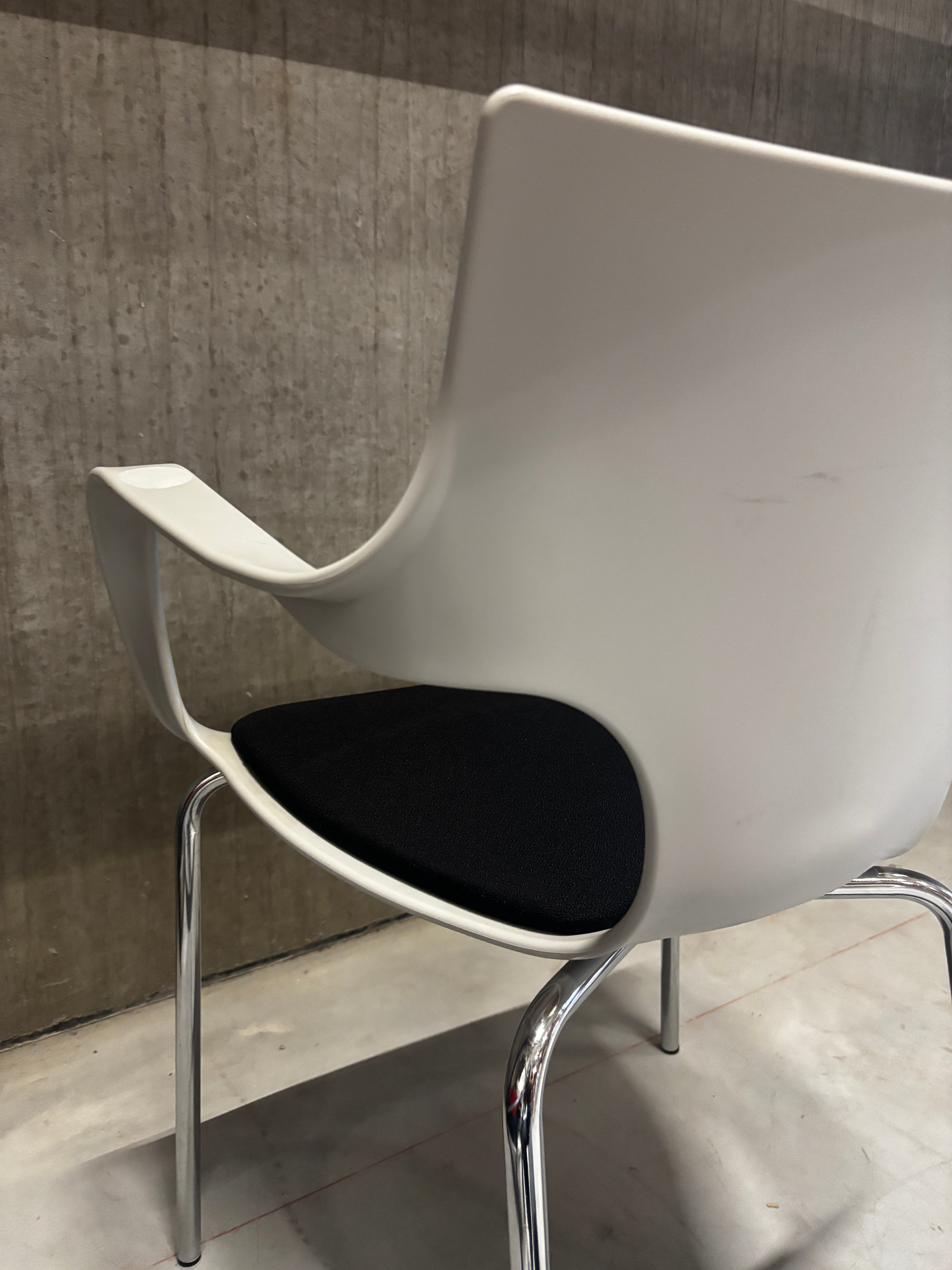 Sample Sale - Workliving Jim Stoel - Wit - Aluminium Onderstel