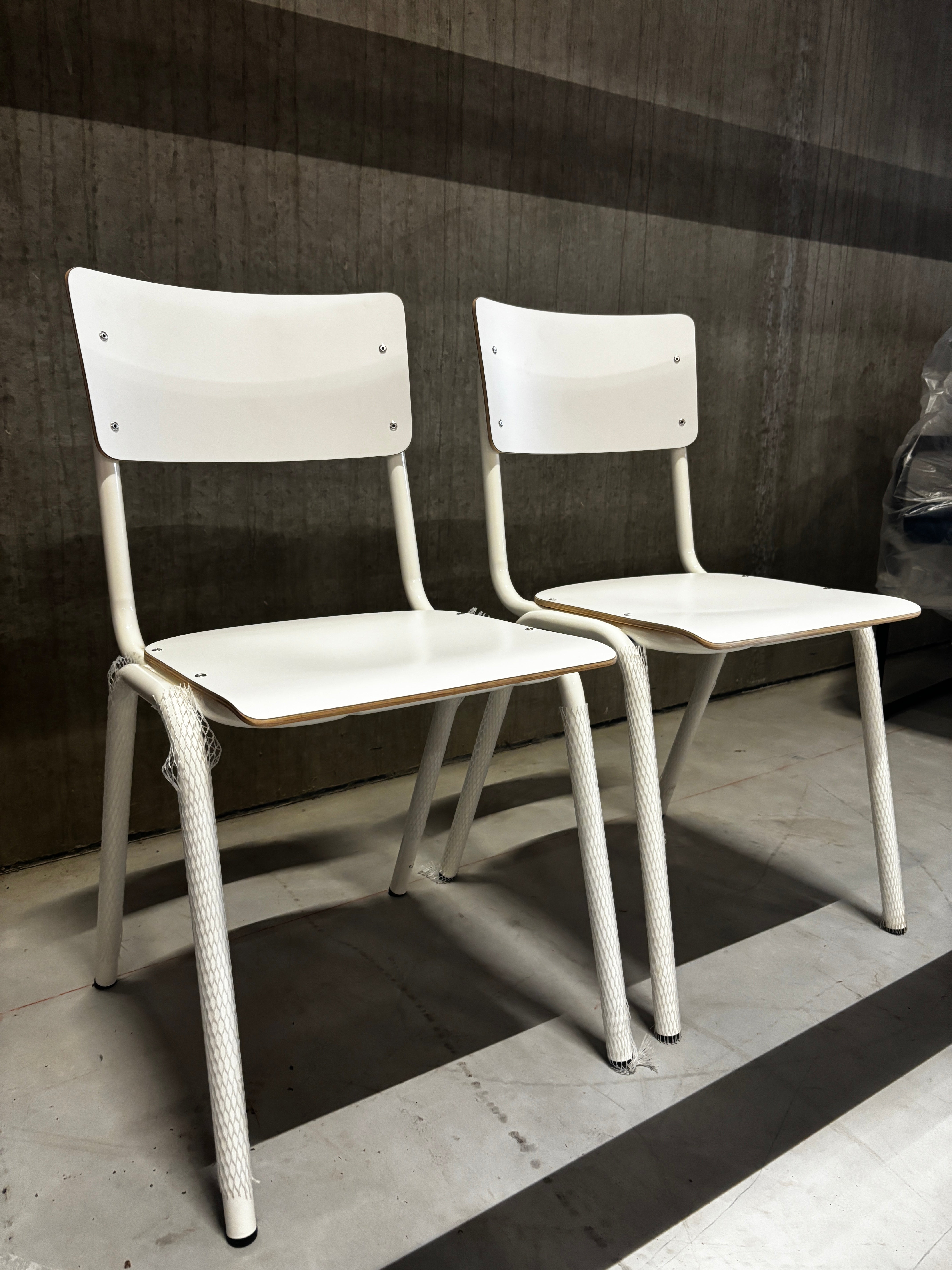 Sample Sale - Workliving School Eetkamerstoel - Houten Design Wit