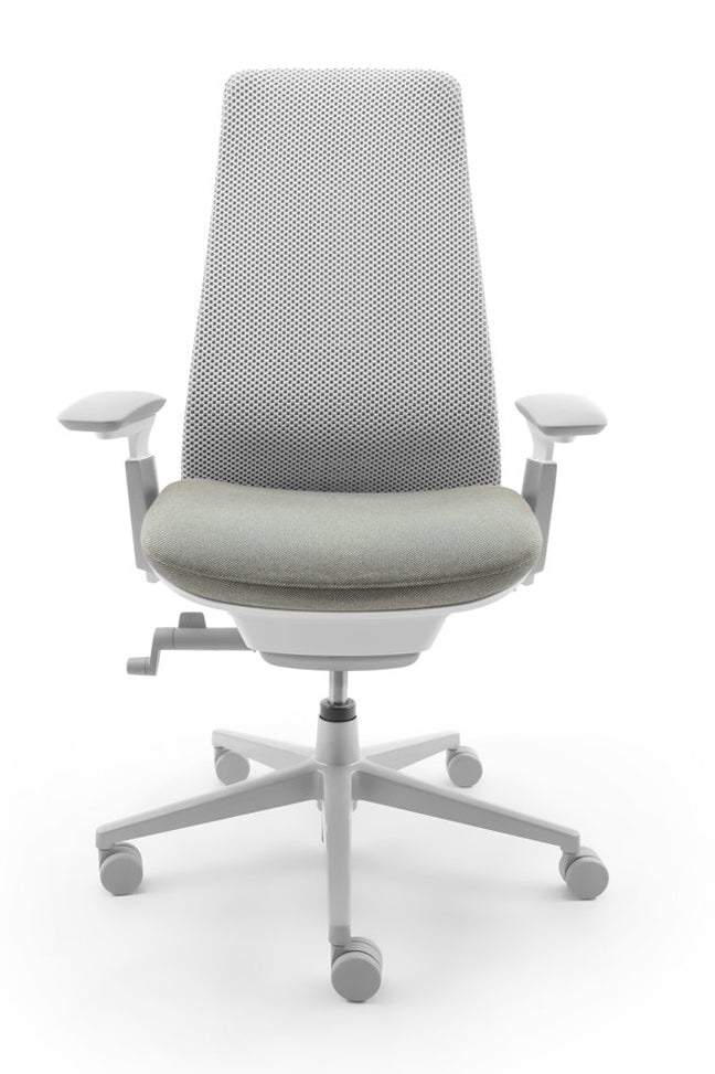 Refurbished Bureaustoel Haworth Comforto Fern Lichtgrijs