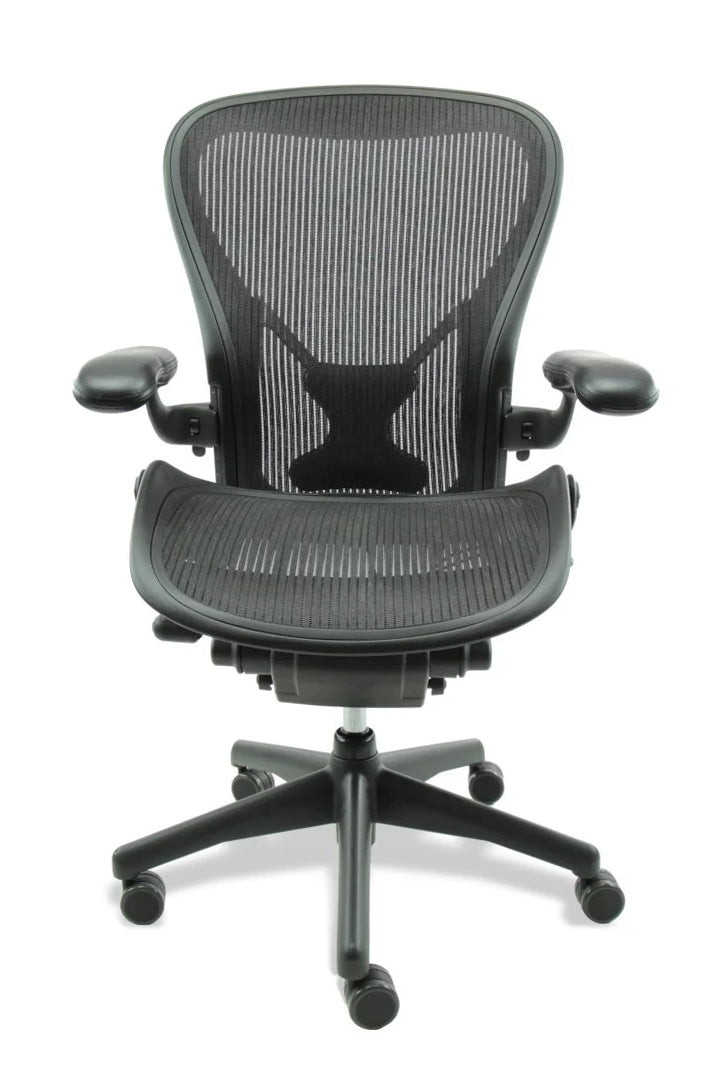 Refurbished Bureaustoel Herman Miller Aeron "C" Posturefit Full Option Graphite