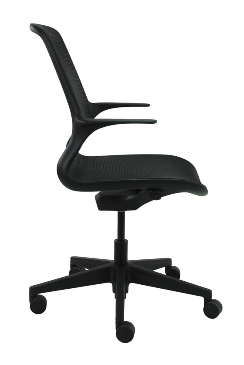 Refurbished Bureaustoel Slimfit Design Zwart