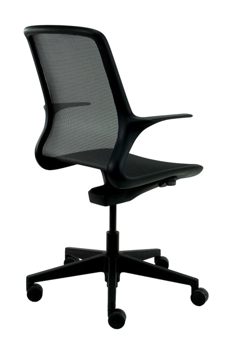 Refurbished Bureaustoel Slimfit Design Zwart