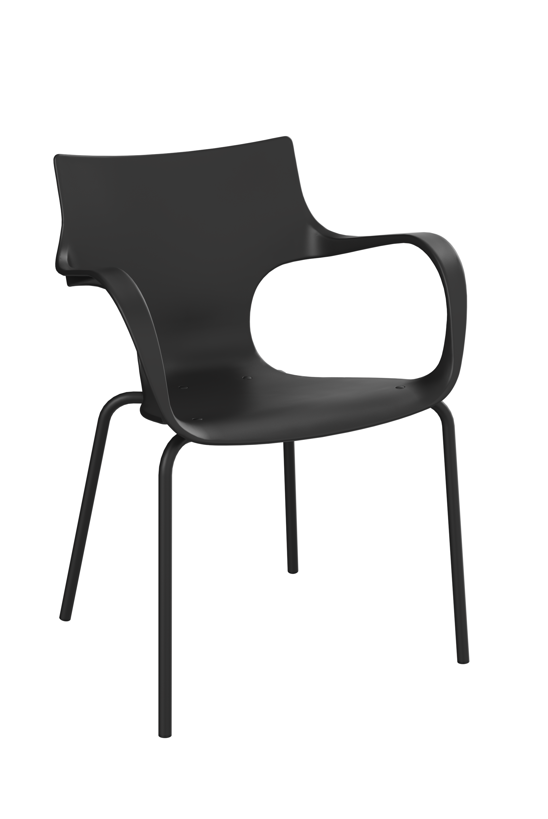 Workliving Jim Stoel - Zwart - Zwart Onderstel