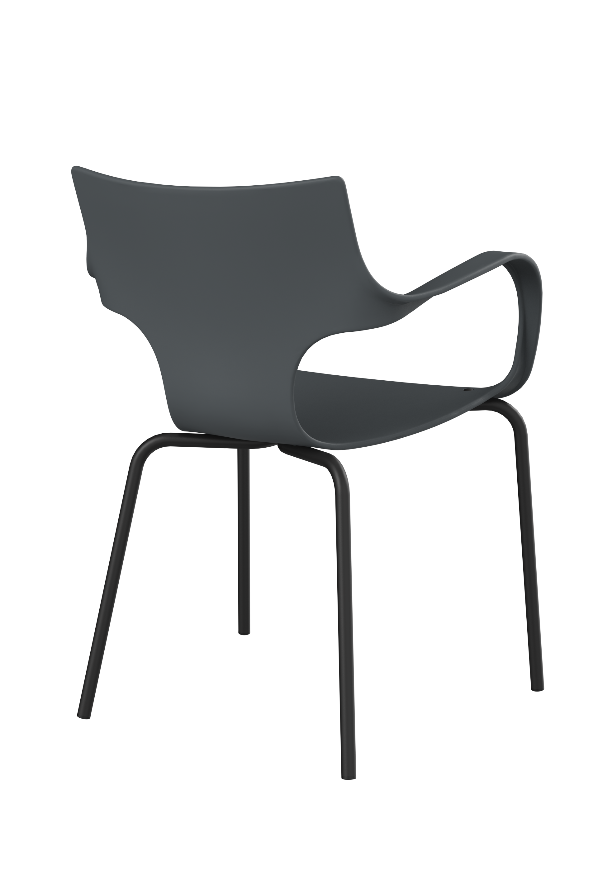 Workliving Jim Stoel - Antraciet - Zwart Onderstel
