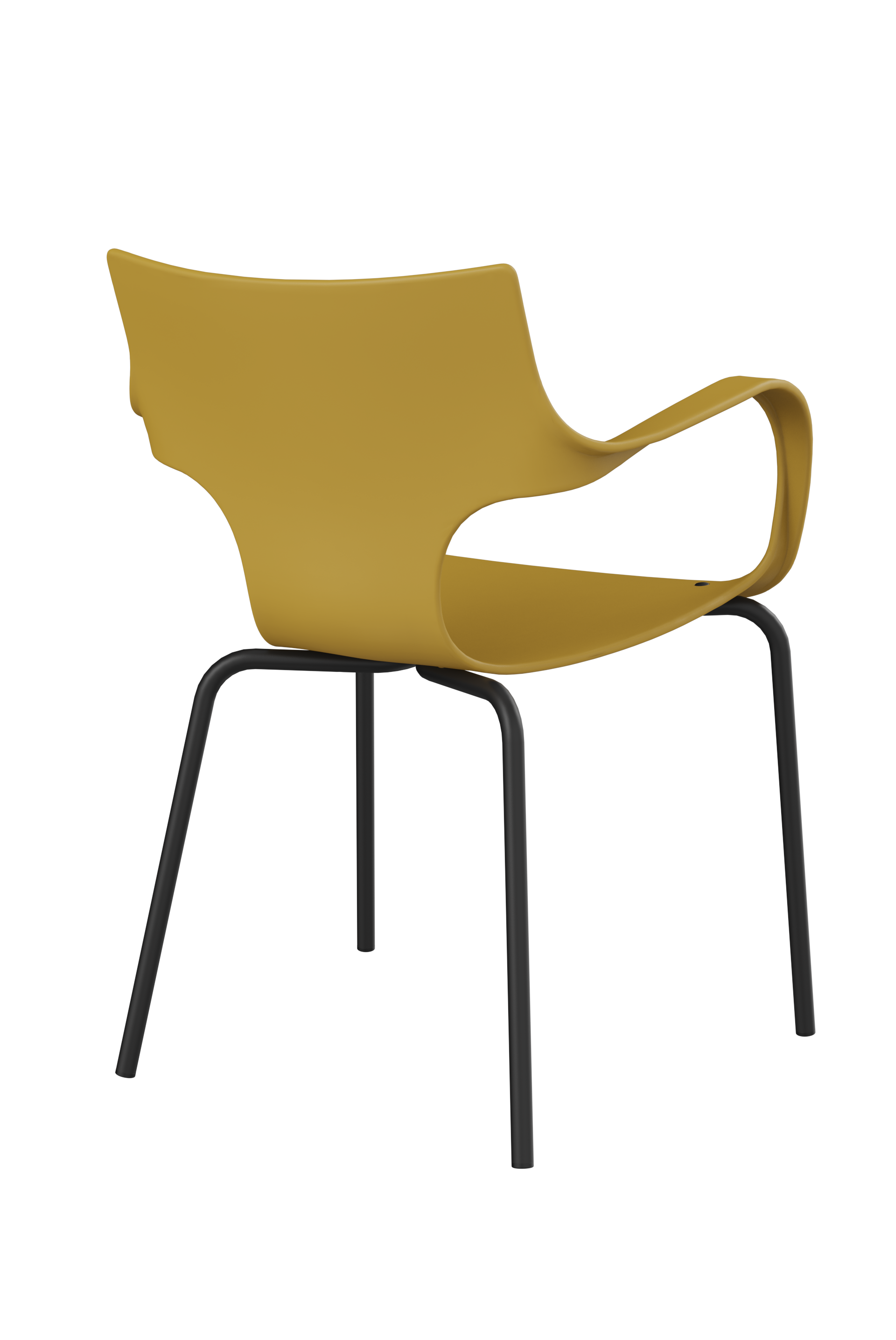 Workliving Jim Stoel - Mosterd - Zwart Onderstel