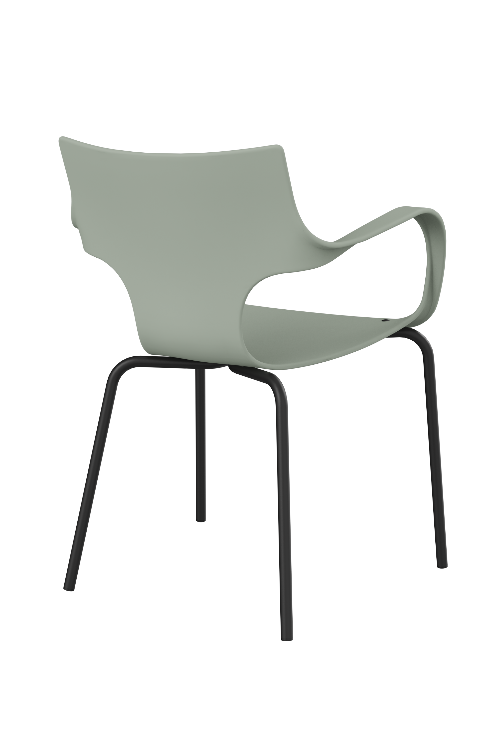 Workliving Jim Stoel - Sage - Zwart Onderstel