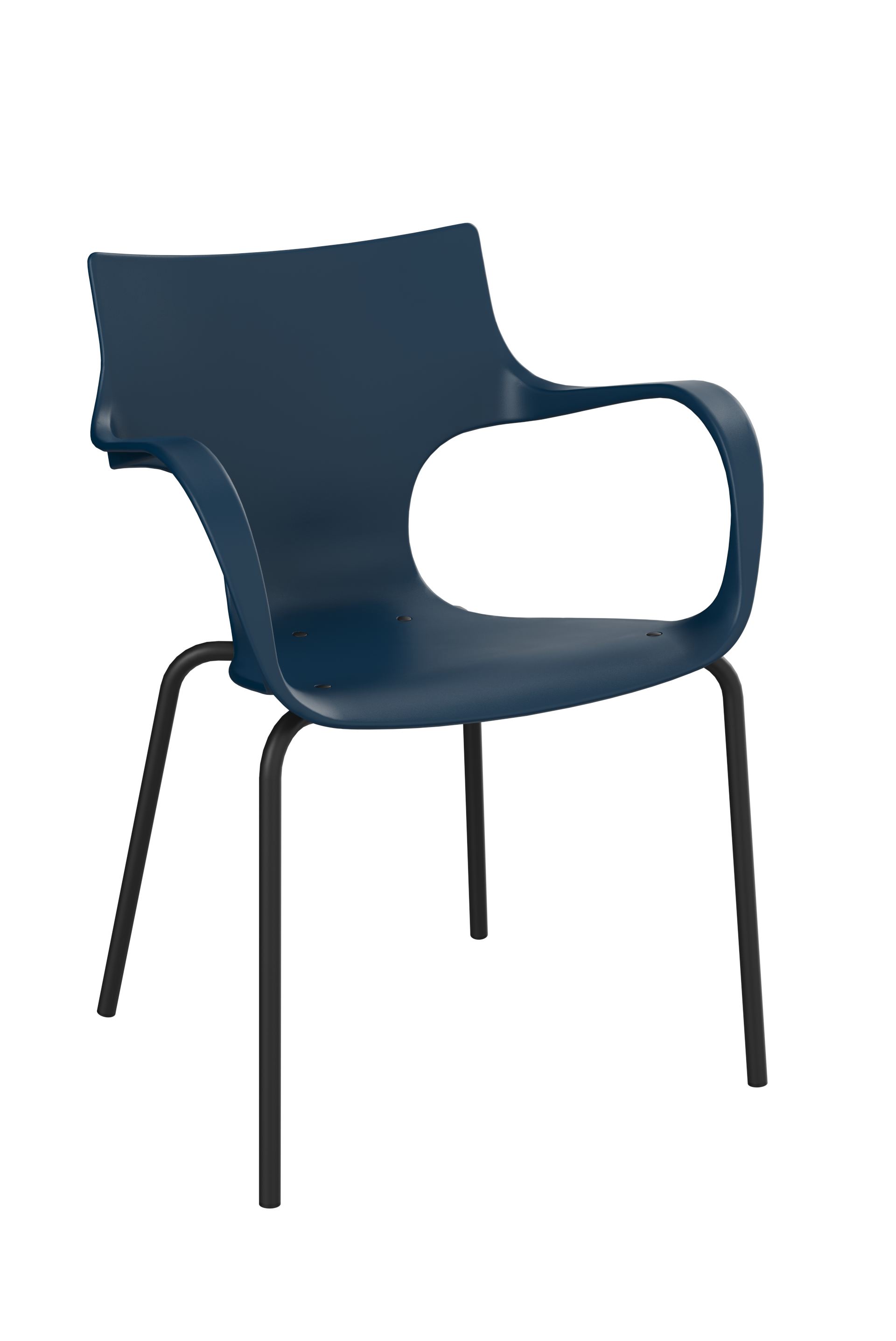 Workliving Jim Stoel - Navy - Zwart Onderstel
