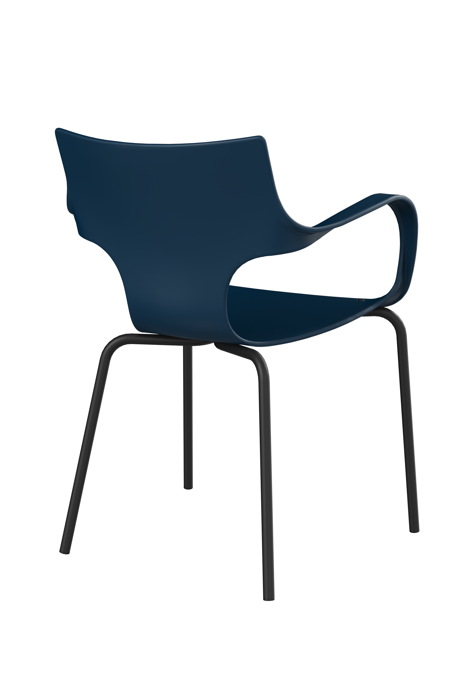 Workliving Jim Stoel - Navy - Zwart Onderstel