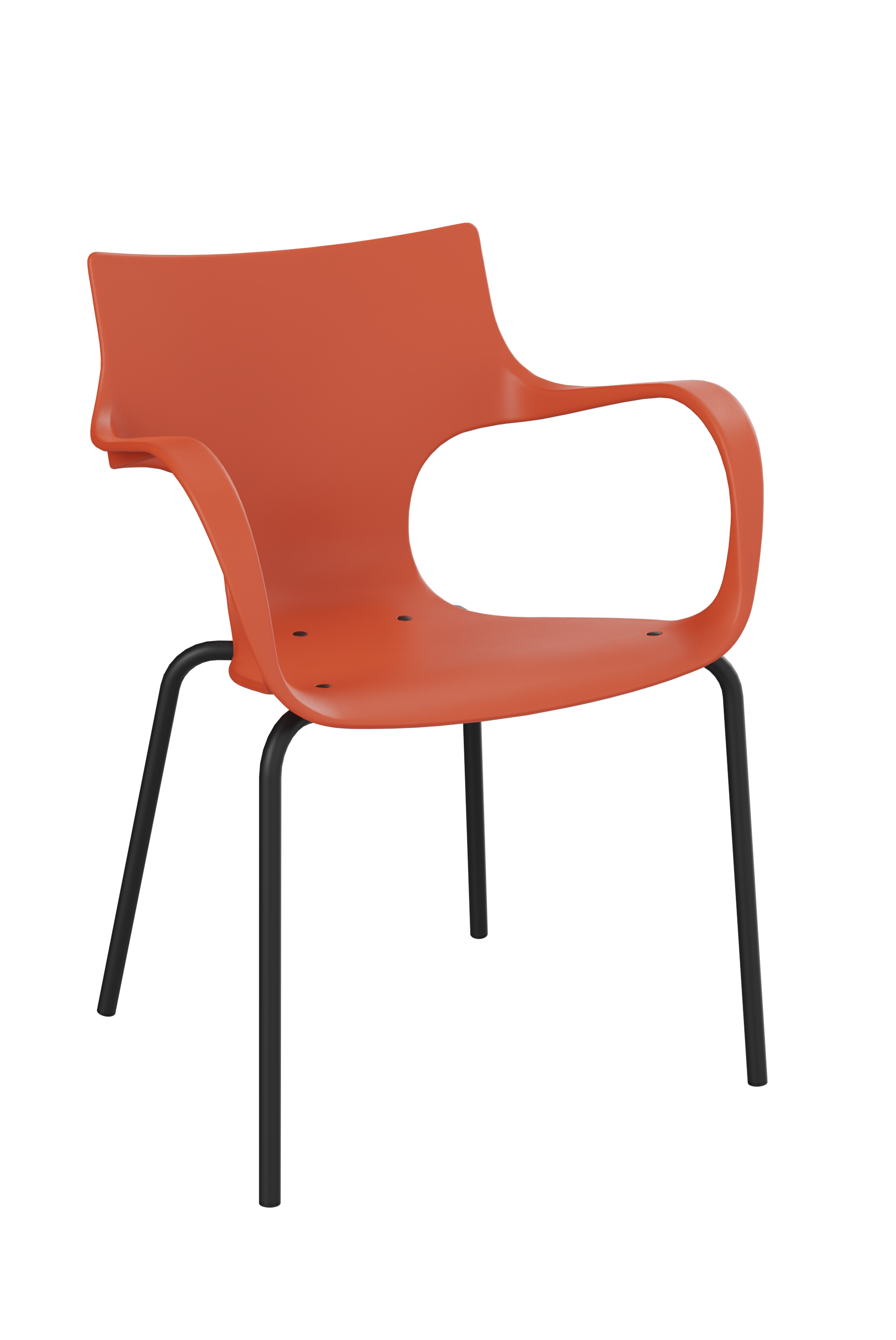 Workliving Jim Stoel - Coral - Zwart Onderstel