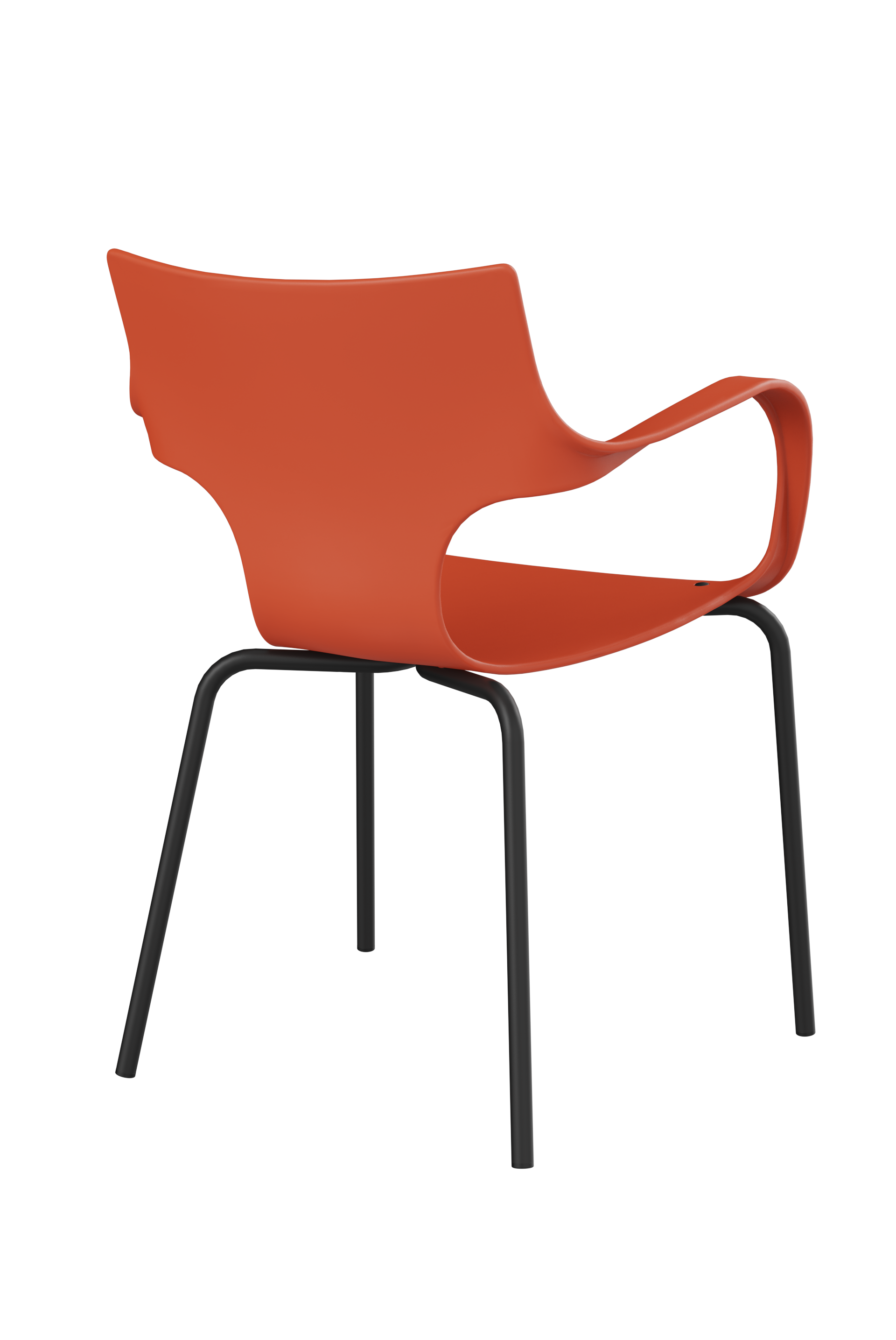 Workliving Jim Stoel - Coral - Zwart Onderstel