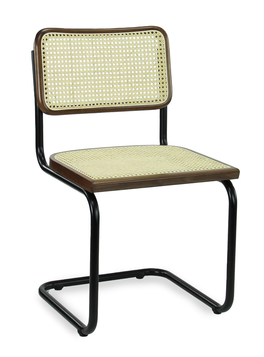 Workliving Bas Eetkamerstoel - Rotan Design Walnoot / Zwart - Workliving - Rotan eetkamerstoelen- Workliving