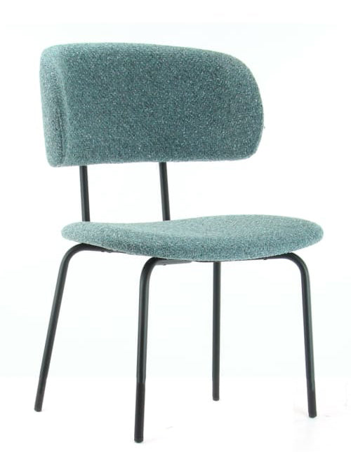 Workliving Eetkamerstoel Bo RS - Society Boucle Petrol - Workliving - Bouclé eetkamerstoelen- Workliving