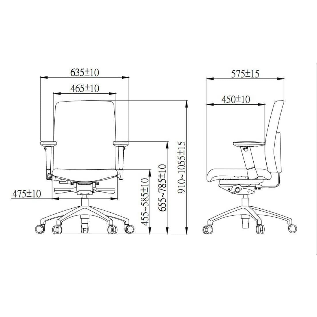 Bureaustoel Ergonomisch Comfort Design Ramblas HS (N)EN 1335