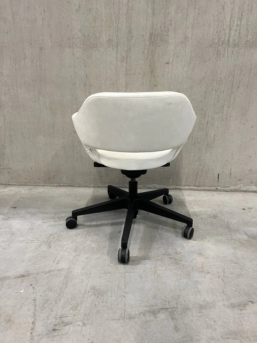 Outlet - Refurbished Bureaustoel A3 Wit Leer