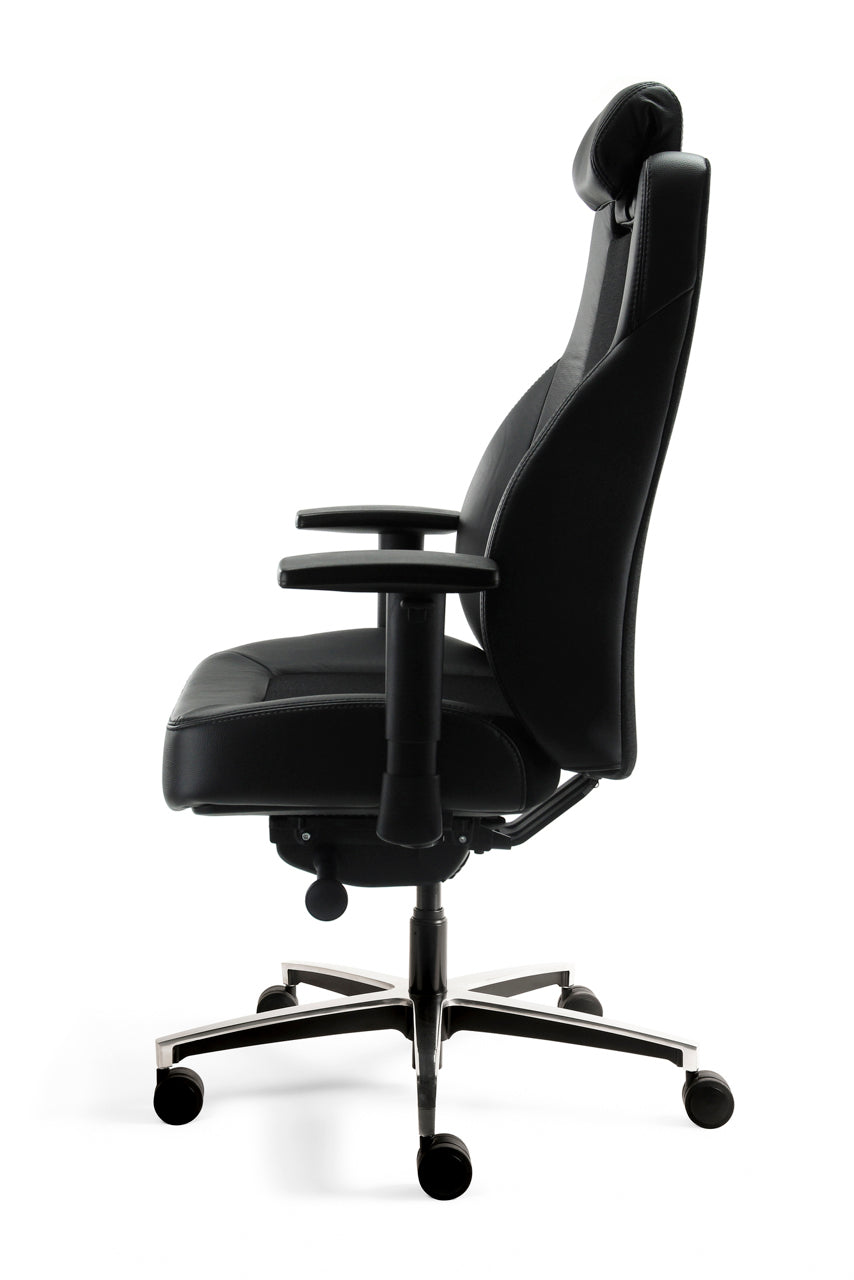 Refurbished Bureaustoel Workliving Delta-3 Mirage en Leer - Ergonomische 24-uurs