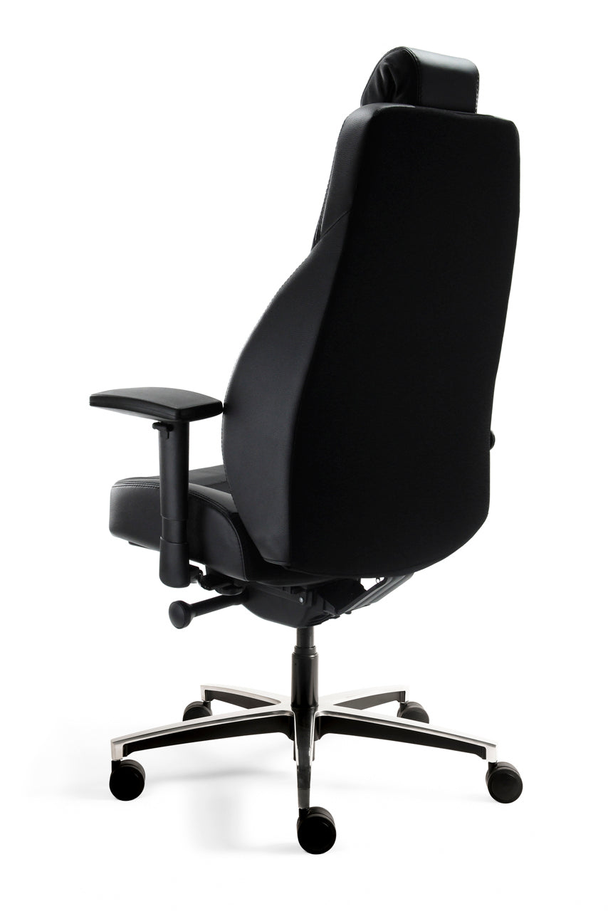Refurbished Bureaustoel Workliving Delta-3 Mirage en Leer - Ergonomische 24-uurs