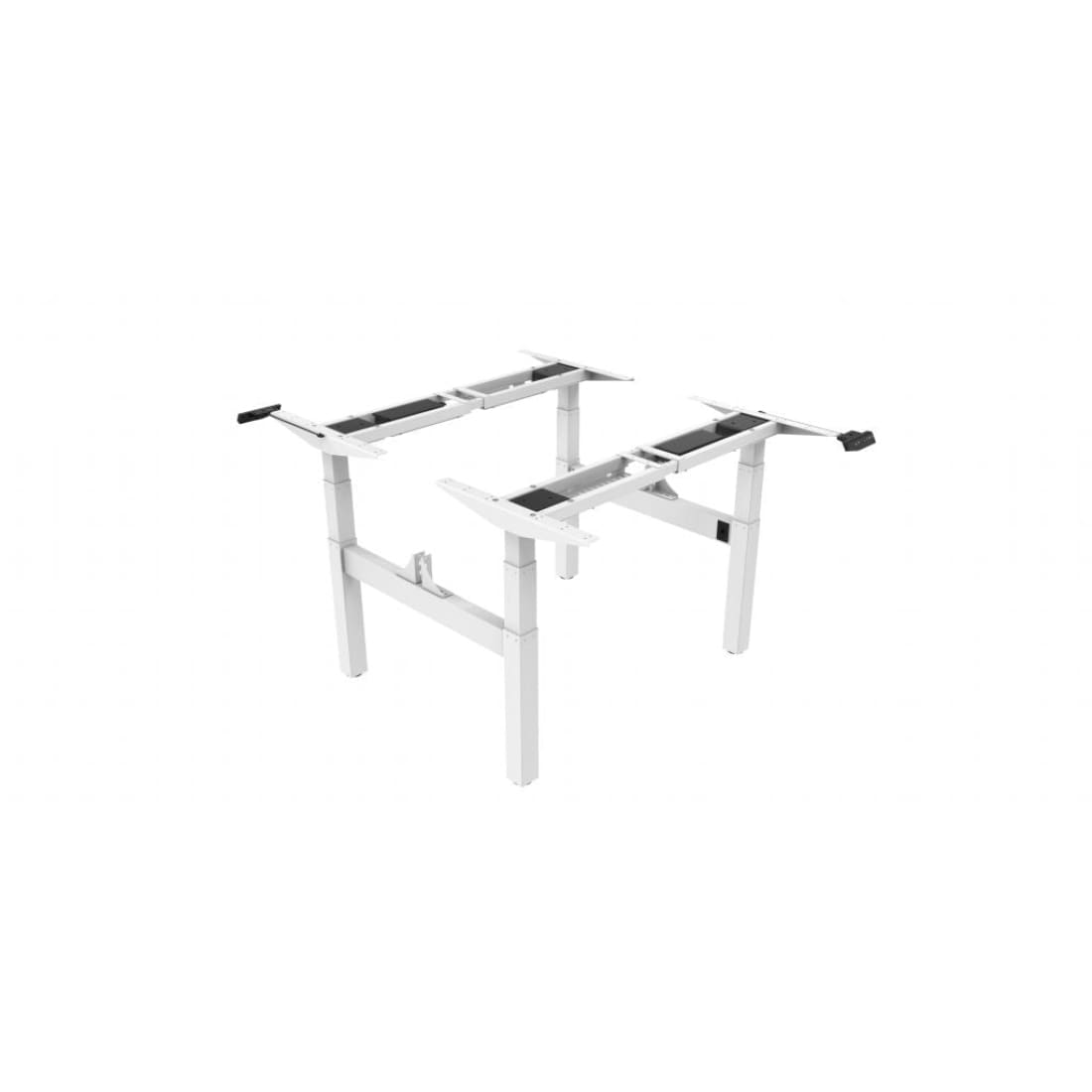Elektrisch Verstelbaar Zit-Sta Frame Duo Bureau Wit Blad Wit