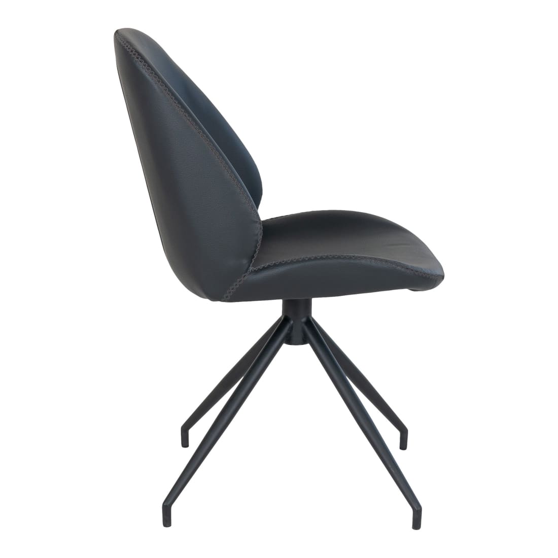 House Nordic 2 x MonteCarlo eetkamerstoel draaivoet zwart. -
