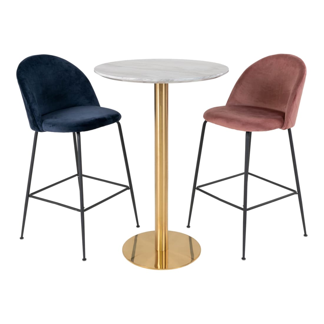 House Nordic Bolzano Bartafel Rond - Marmer - Koper - 70x105