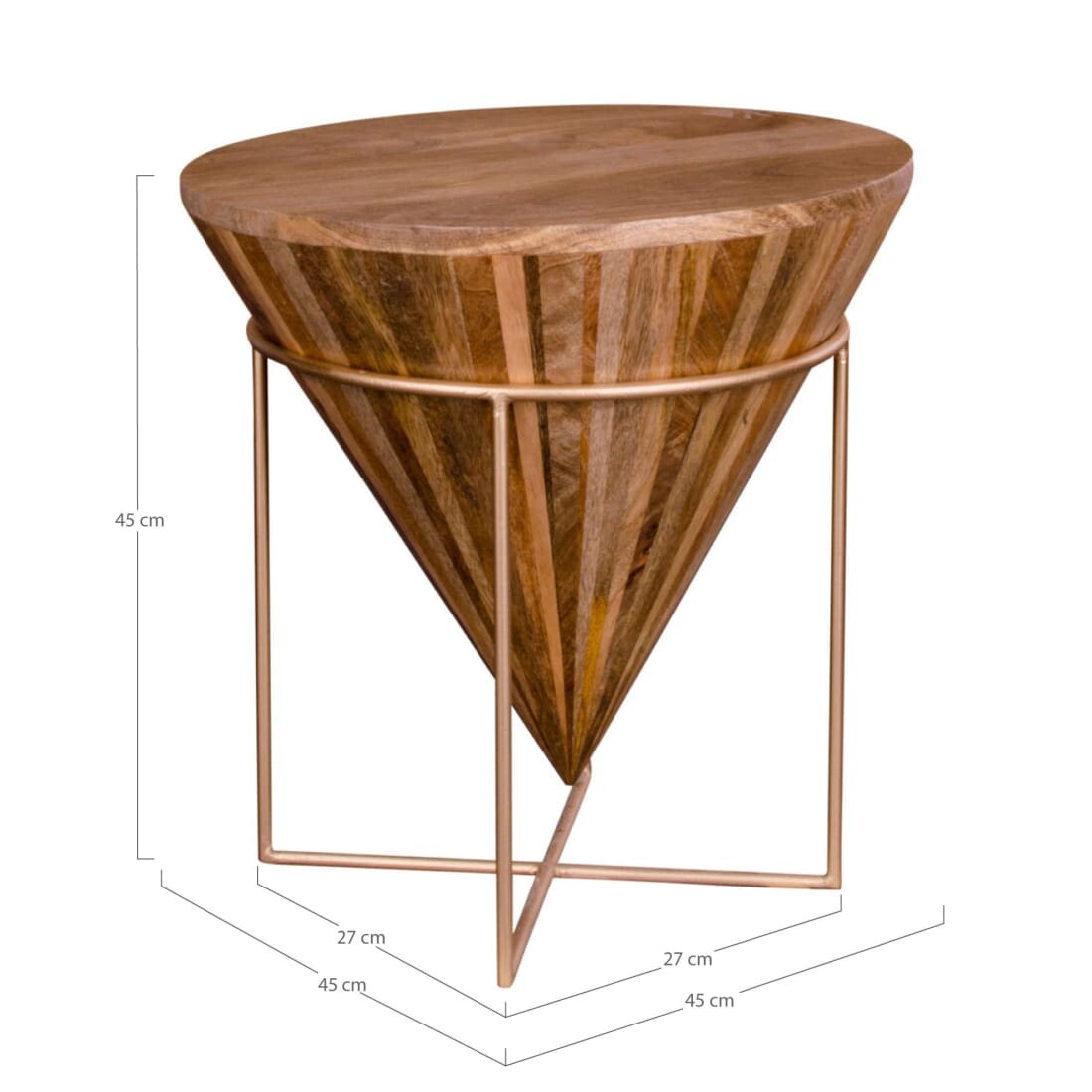 House Nordic Salontafel Hapur Mangohout Ø45cm - Salontafels