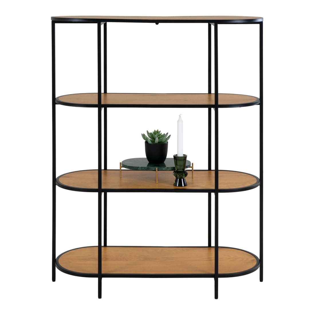 House Nordic Vita Oval Vakkenkast - Metaal Frame Zwart -
