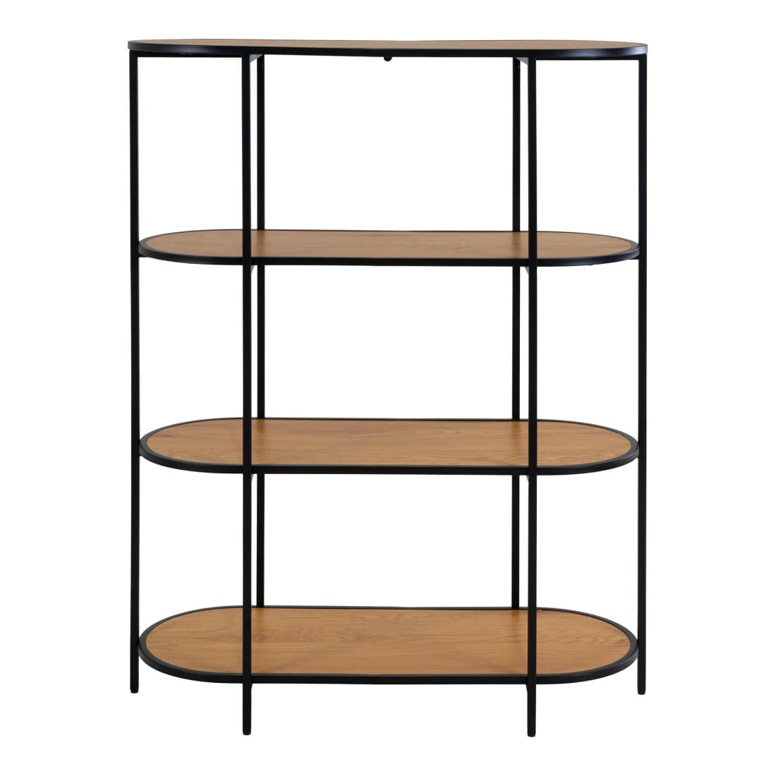 House Nordic Vita Oval Vakkenkast - Metaal Frame Zwart -