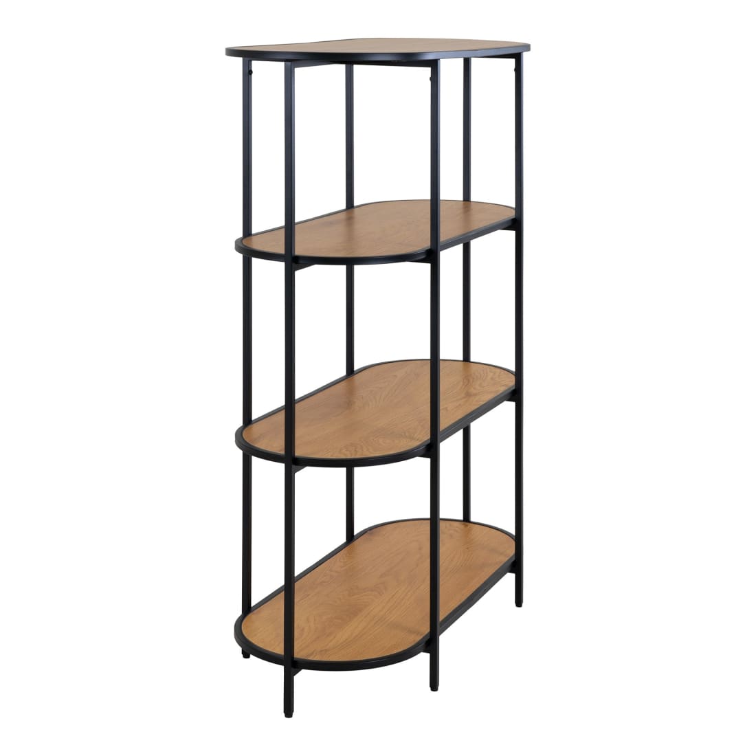House Nordic Vita Oval Vakkenkast - Metaal Frame Zwart -