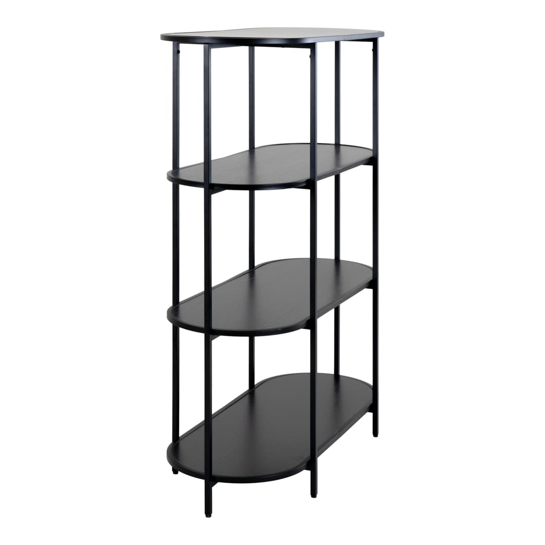 House Nordic Vita Oval Vakkenkast - Metaal Frame Zwart -