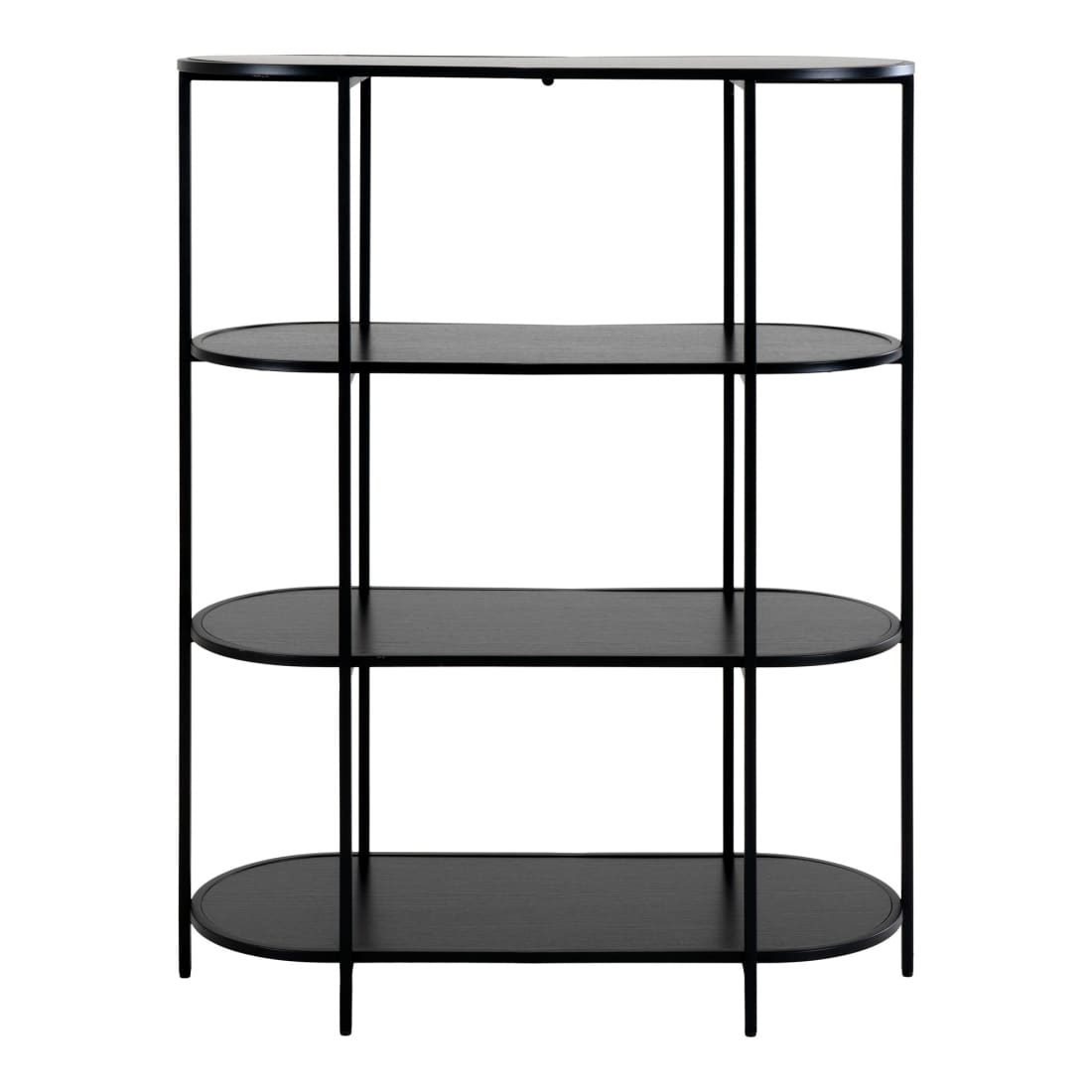 House Nordic Vita Oval Vakkenkast - Metaal Frame Zwart -