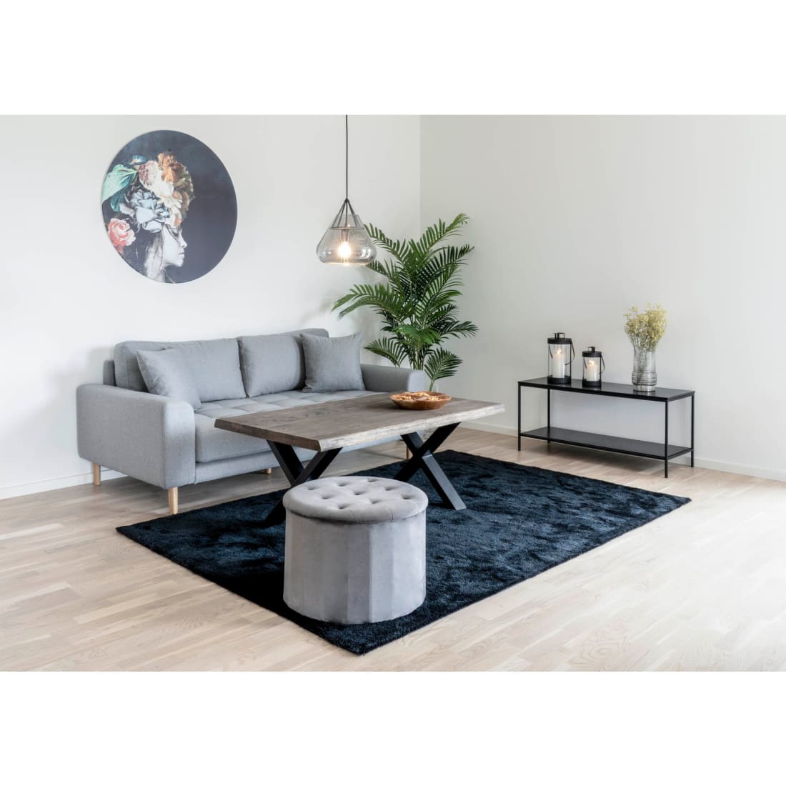 House Nordic Vita TV Meubel - Zwart Frame - Zwart Houtlook
