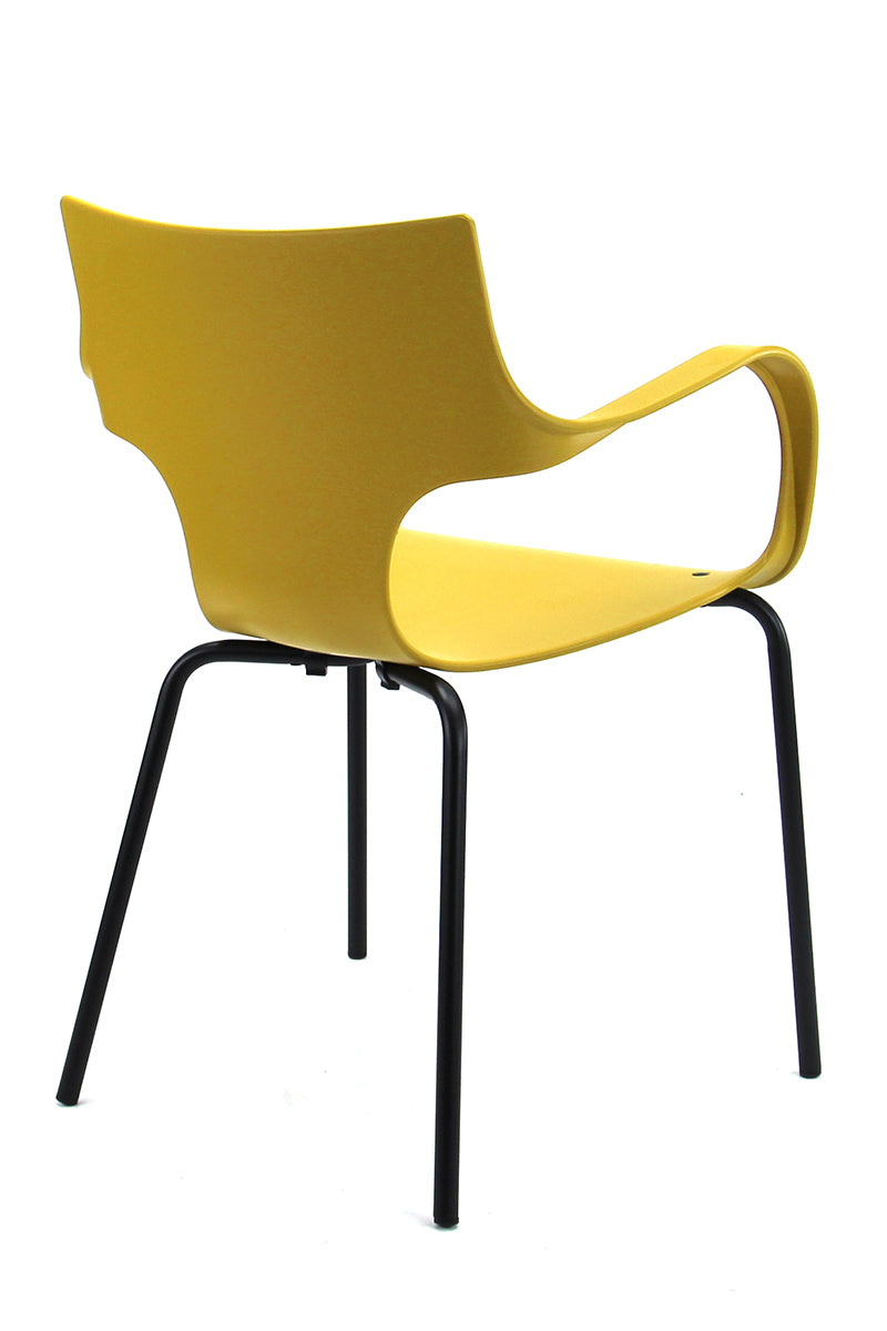 Workliving Jim Stoel - Mosterd - Zwart Onderstel
