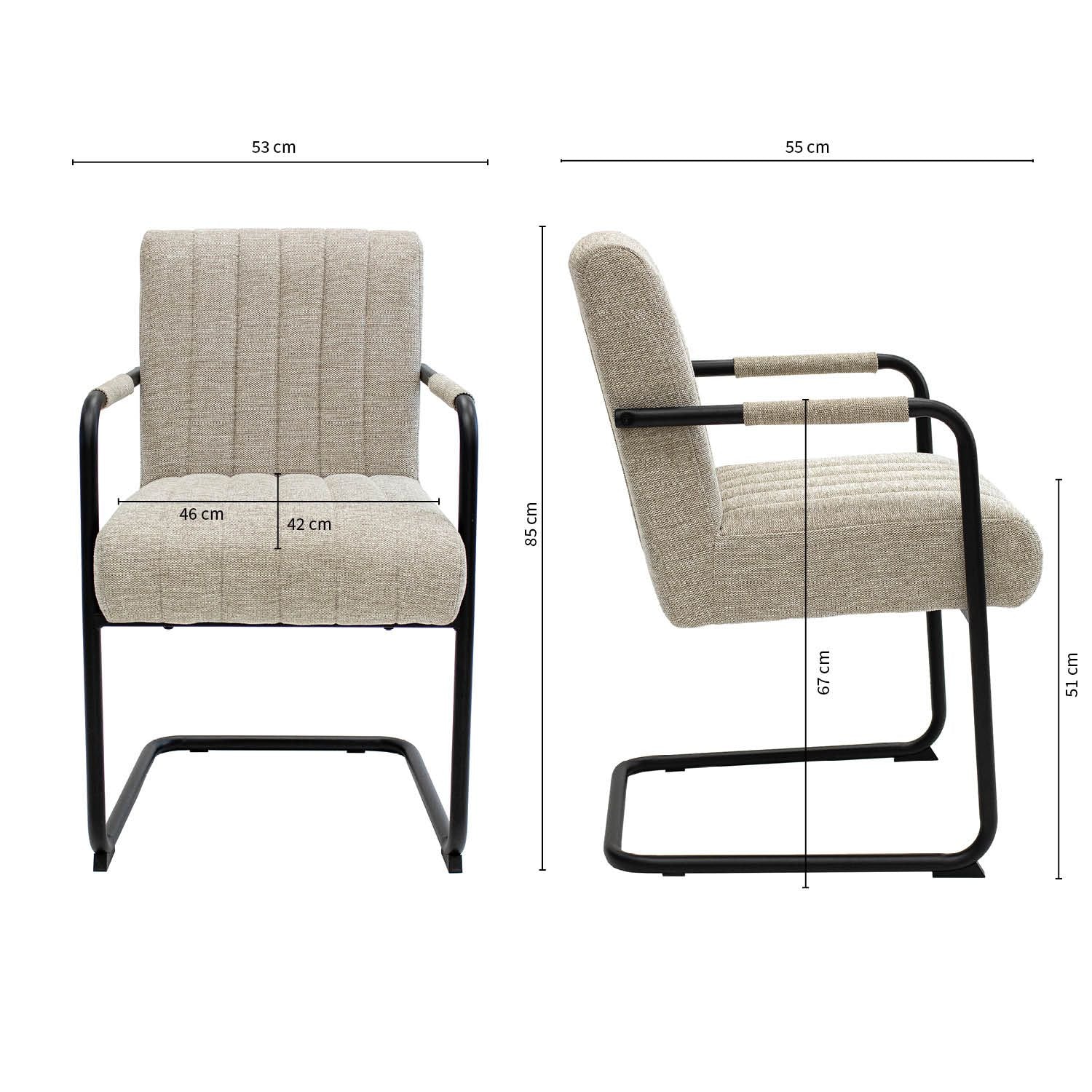Kick Isa buisframe stoel - Beige
