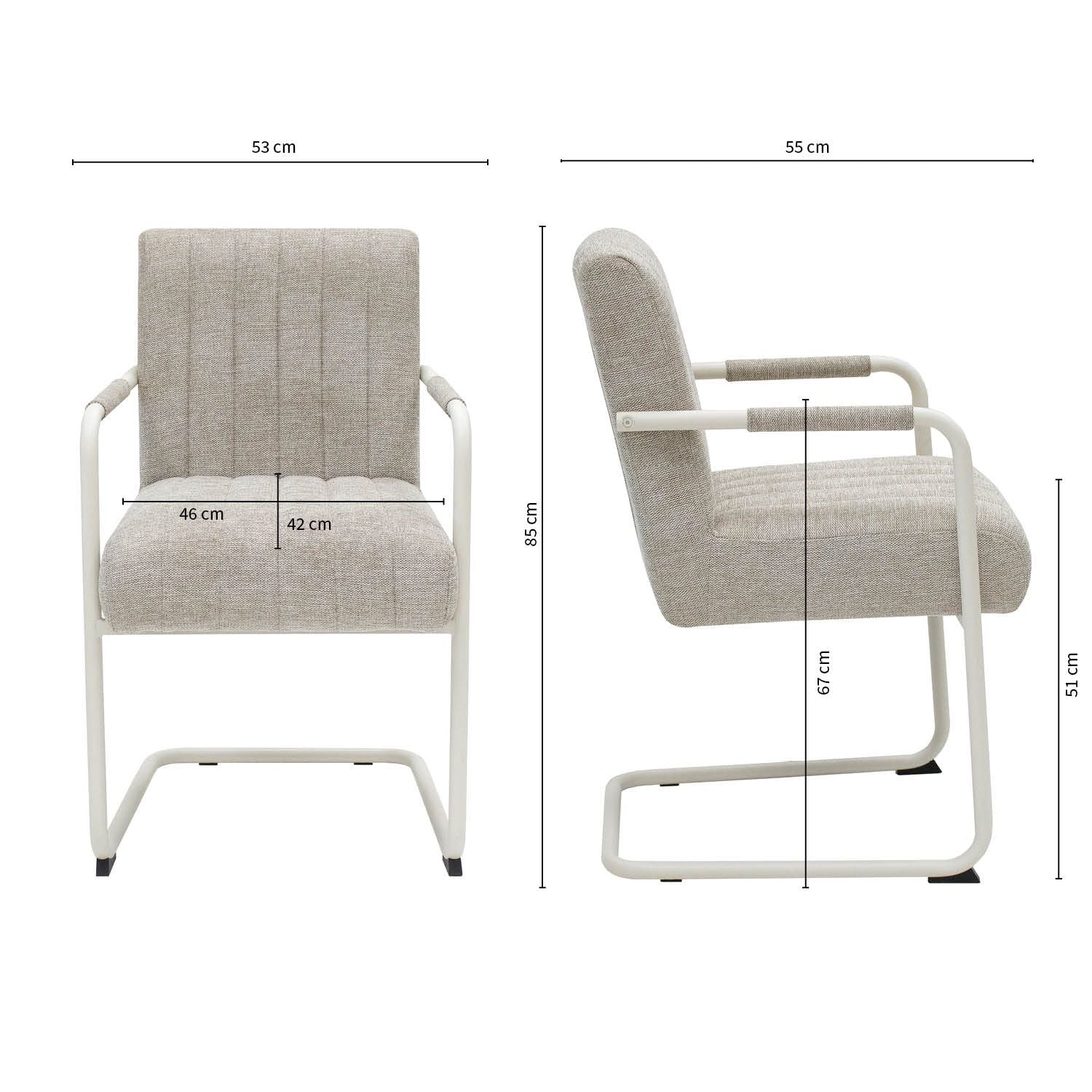 Kick Isa buisframe stoel - Beige