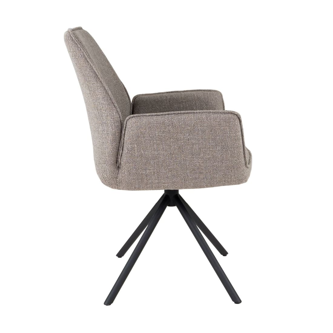 Kick eetkamerstoel Alex - Grijs - Katoen eetkamerstoelen
