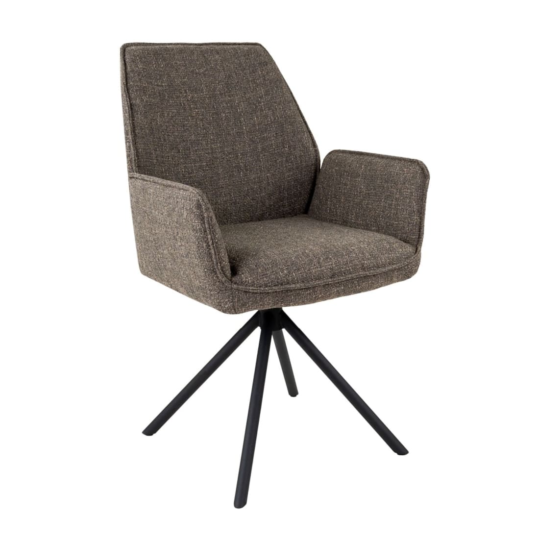 Kick eetkamerstoel Alex - Taupe - Katoen eetkamerstoelen