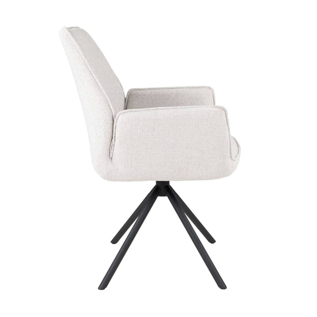 Kick eetkamerstoel Alex - Wit - Katoen eetkamerstoelen