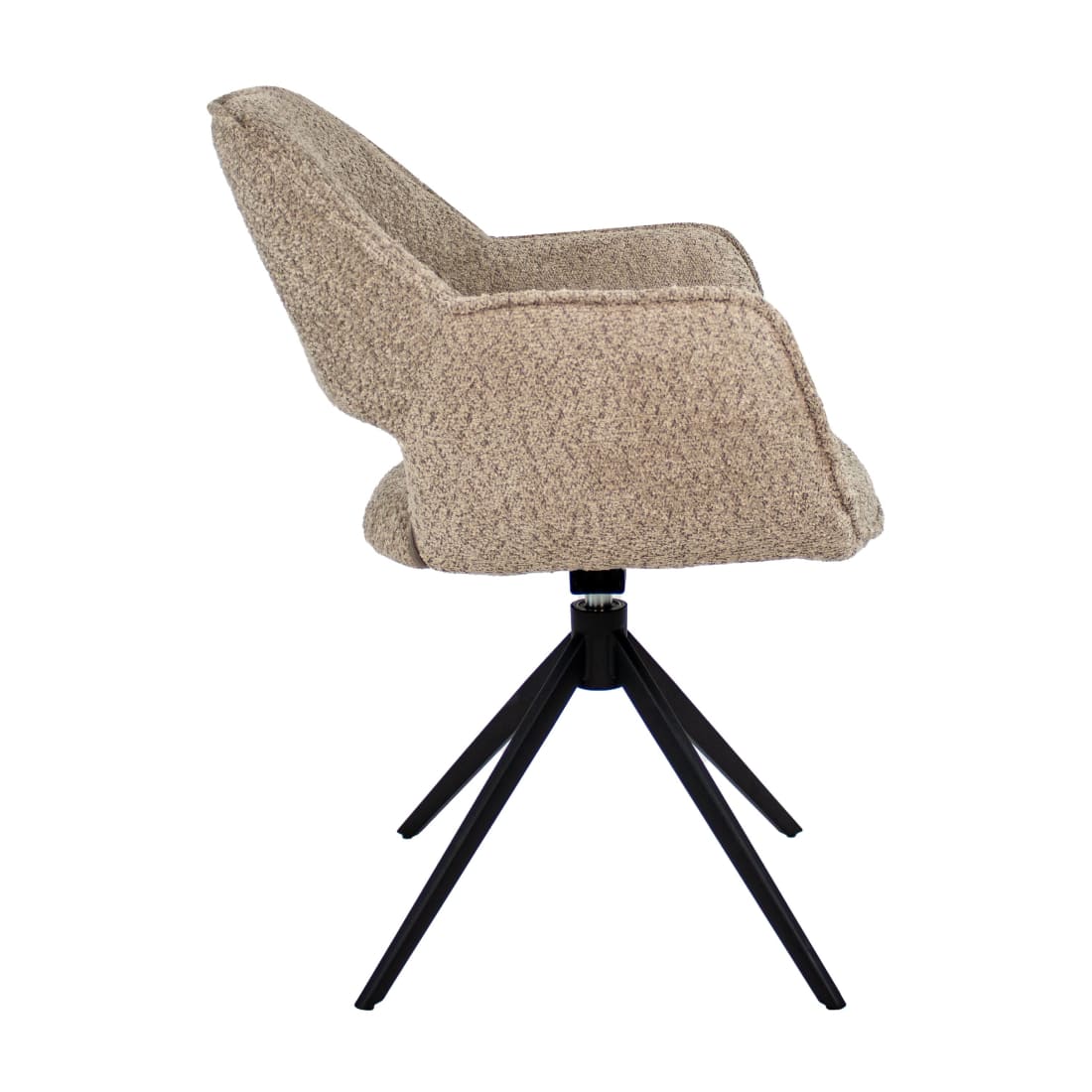 Kick Eetkamerstoel Draaibaar Owen - Boucle Beige - Bouclé