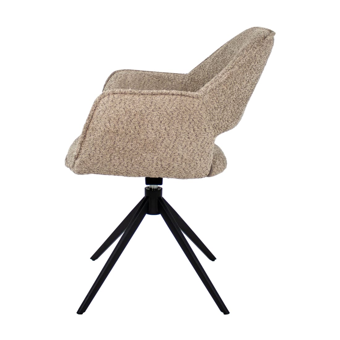 Kick Eetkamerstoel Draaibaar Owen - Boucle Beige - Bouclé