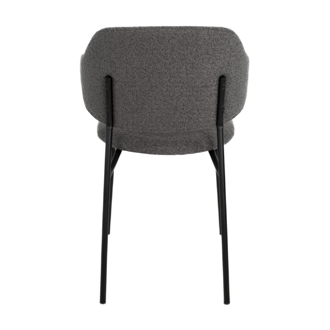 Kick Eetkamerstoel Ella - Boucle Donkergrijs - Bouclé