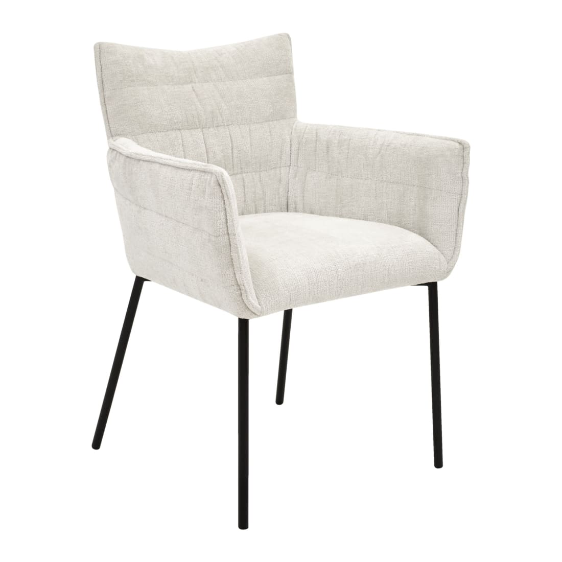 Kick eetkamerstoel Goos - Crème - Katoen eetkamerstoelen