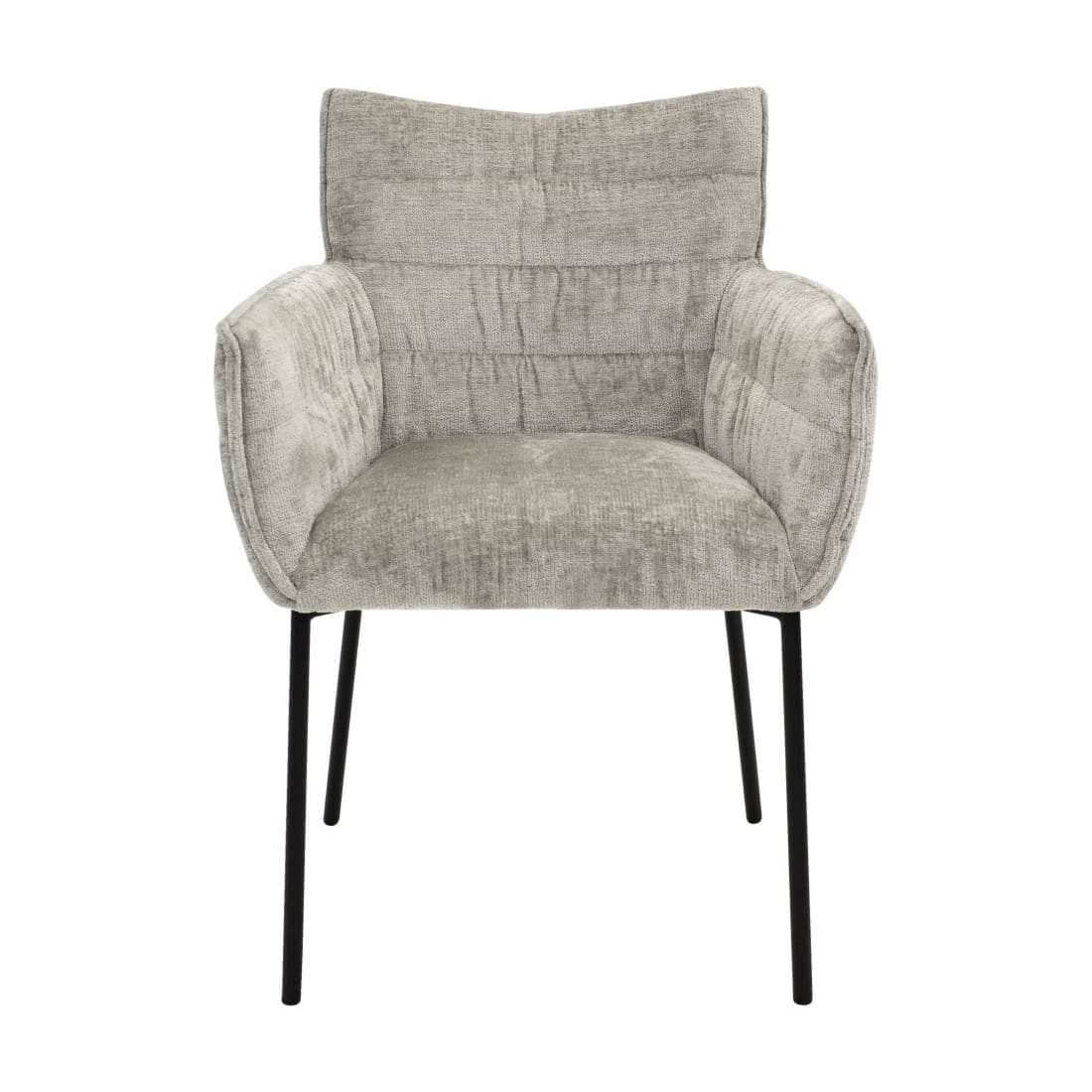 Kick eetkamerstoel Goos - Grijs/Beige - Katoen