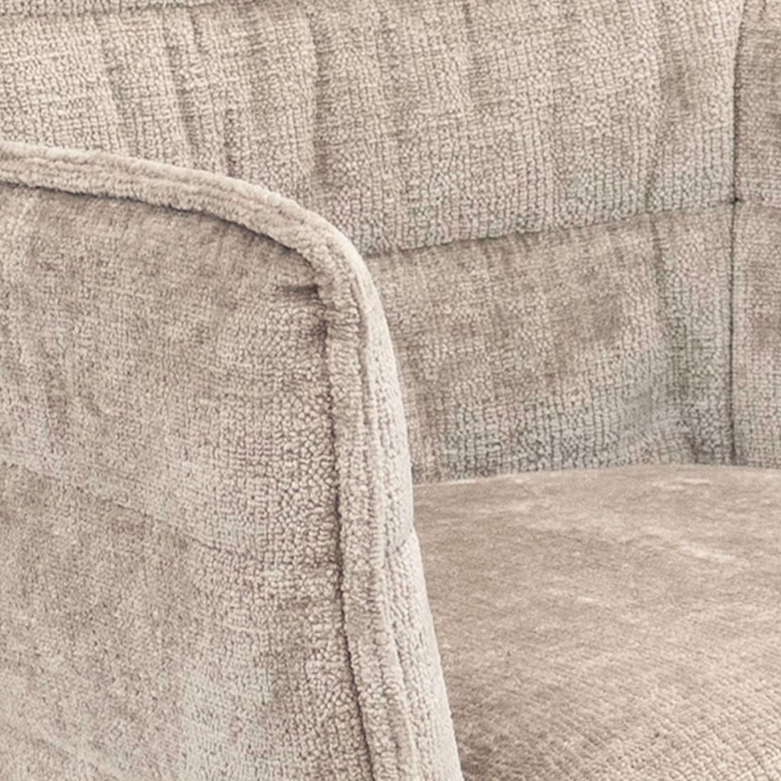 Kick eetkamerstoel Goos - Grijs/Beige - Katoen